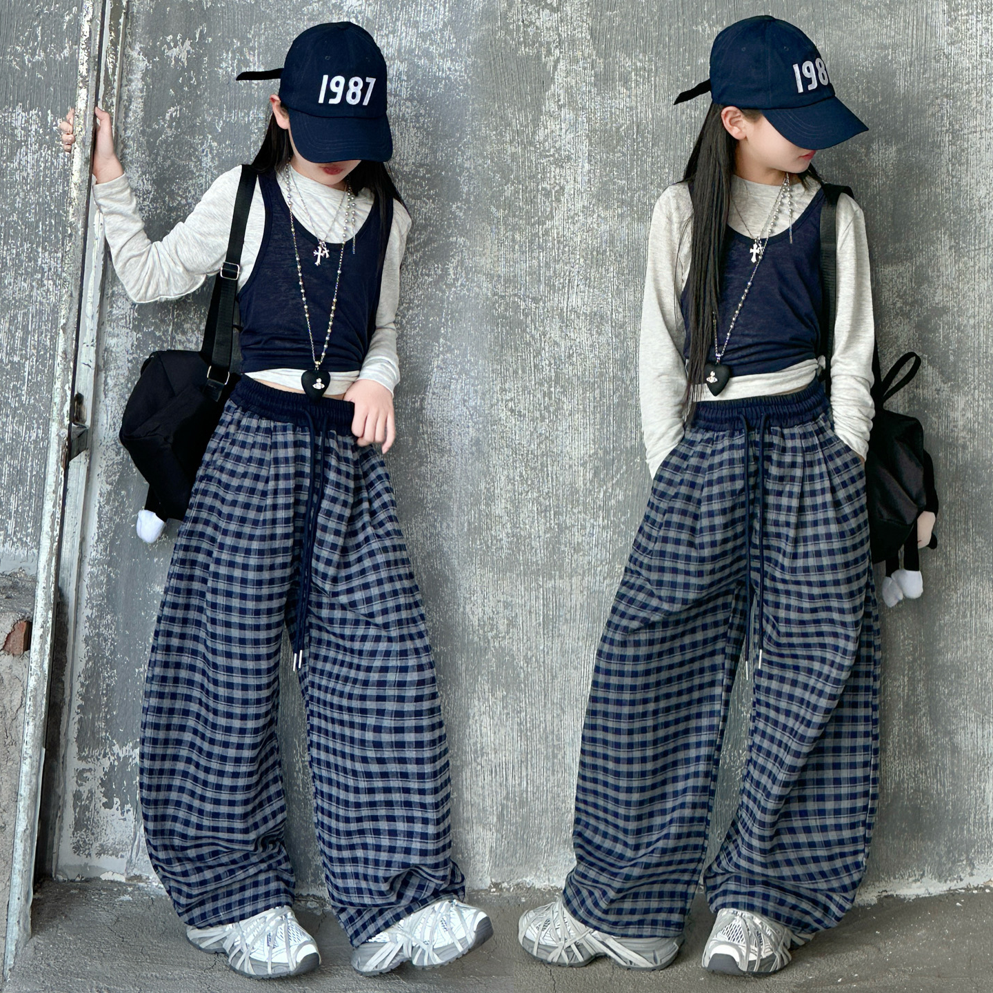 女童爵士舞服2025韩版网红休闲裤露脐套装儿童街舞jazz走秀演出服