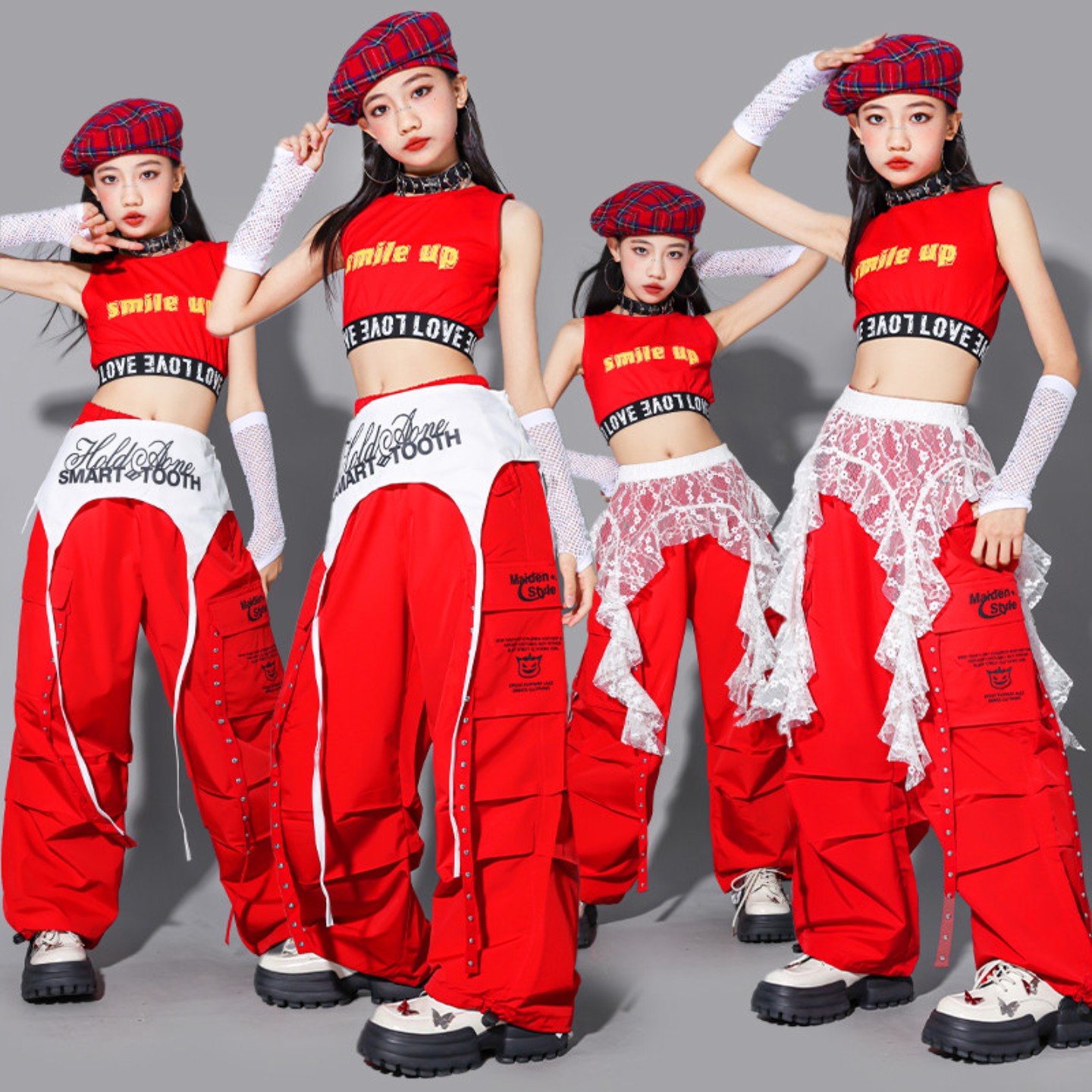 女童背心爵士舞服装少儿练功服裤子儿童街舞演出服女孩走秀套装潮