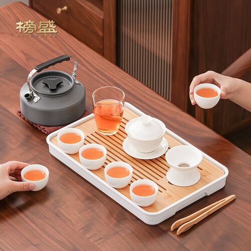 户外便携式旅行j茶具套装带烧水炉野外露营功夫茶具煮茶壶泡茶装