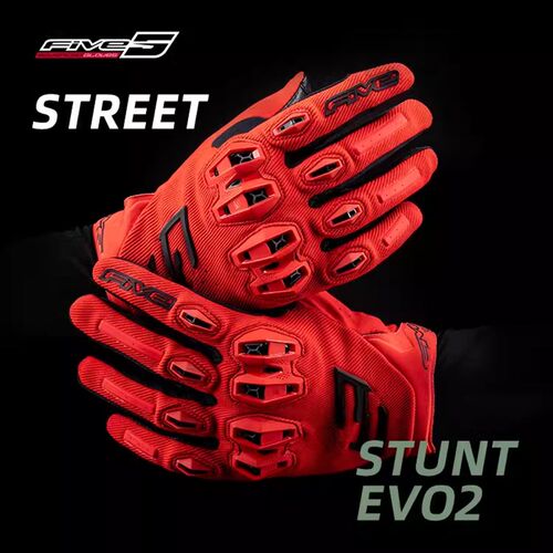 法国FIVE STUNT EVO2摩托车骑士街道骑行防摔透气手X套触屏防滑款