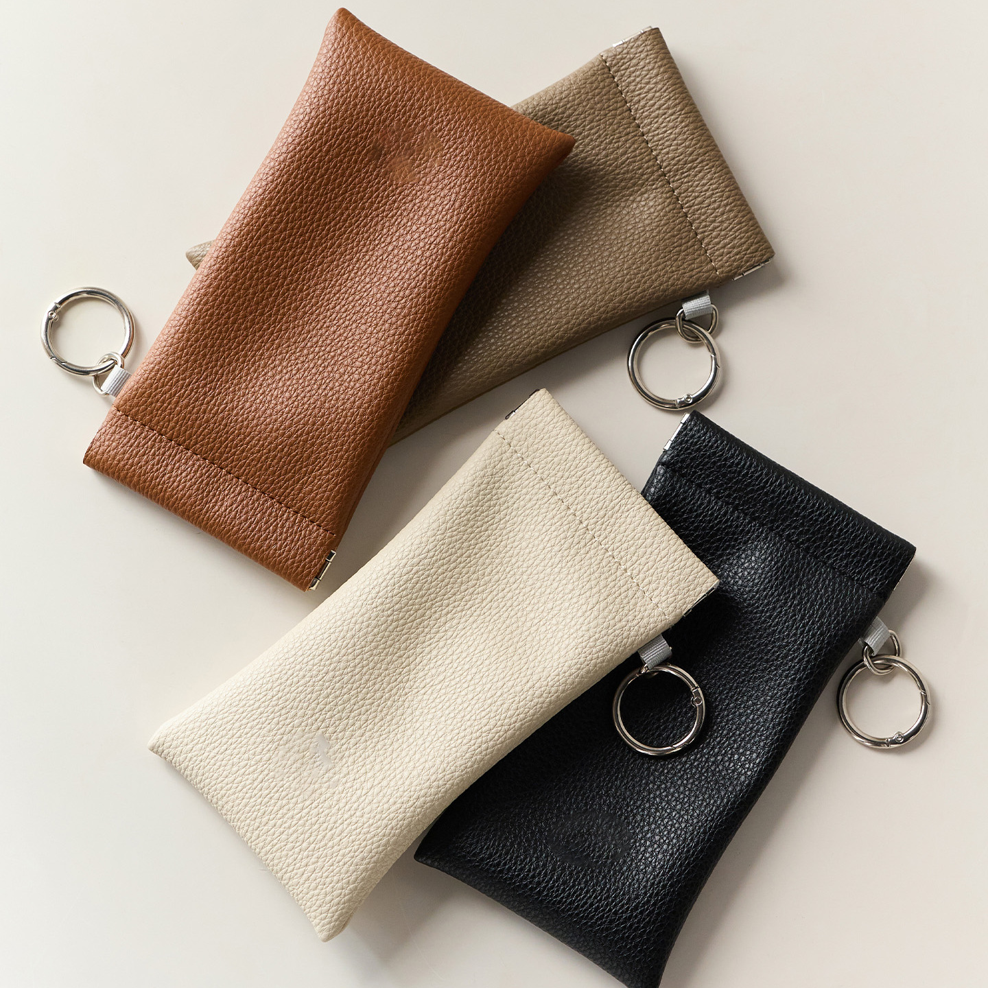 2025新款皮革眼镜收纳包便携太阳镜保护套墨镜挂包自动闭合弹片包