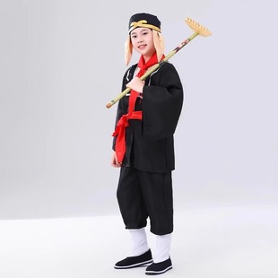 儿童猪八戒服装万圣节角色扮演舞台演出服二师兄耙子全套道具装备