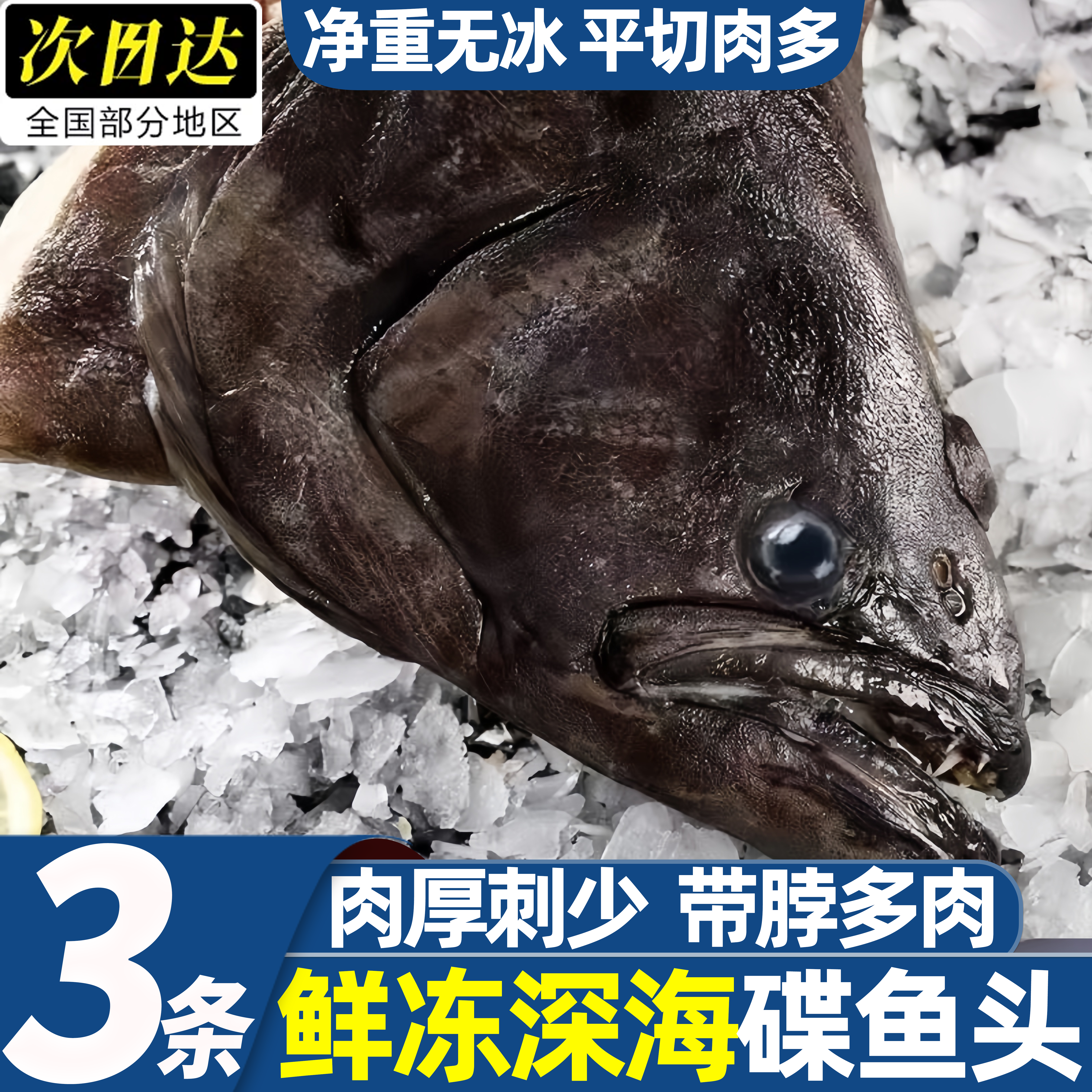 青岛新鲜冷冻鲽鱼头商用