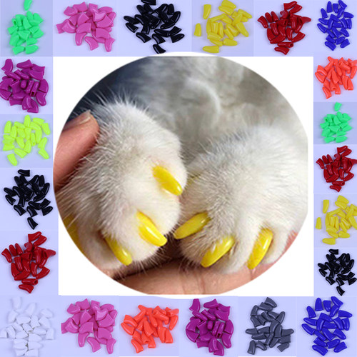 硅胶指甲套狗狗指甲套猫咪指甲套宠物猫狗爪套防抓耐磨泰迪指甲套