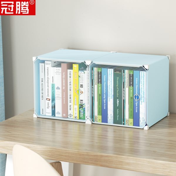 桌面书本收纳多层放文件架桌上防尘家用书房台上收纳置物架书柜