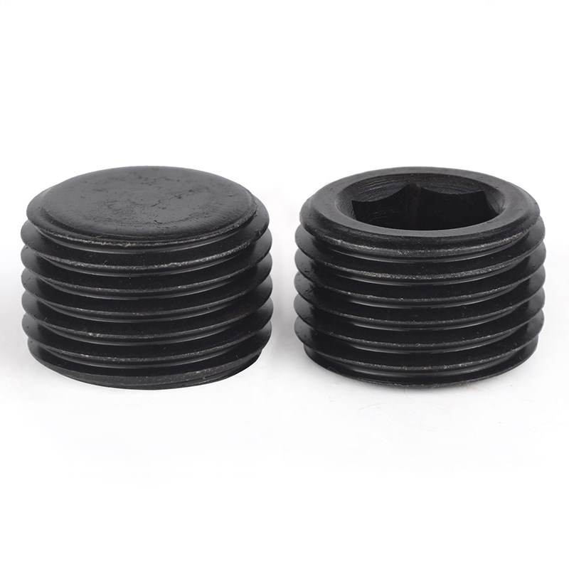 碳钢内六角堵头丝堵止付螺丝闷头喉塞螺塞油塞1/2/8/16MU5M6M8M12