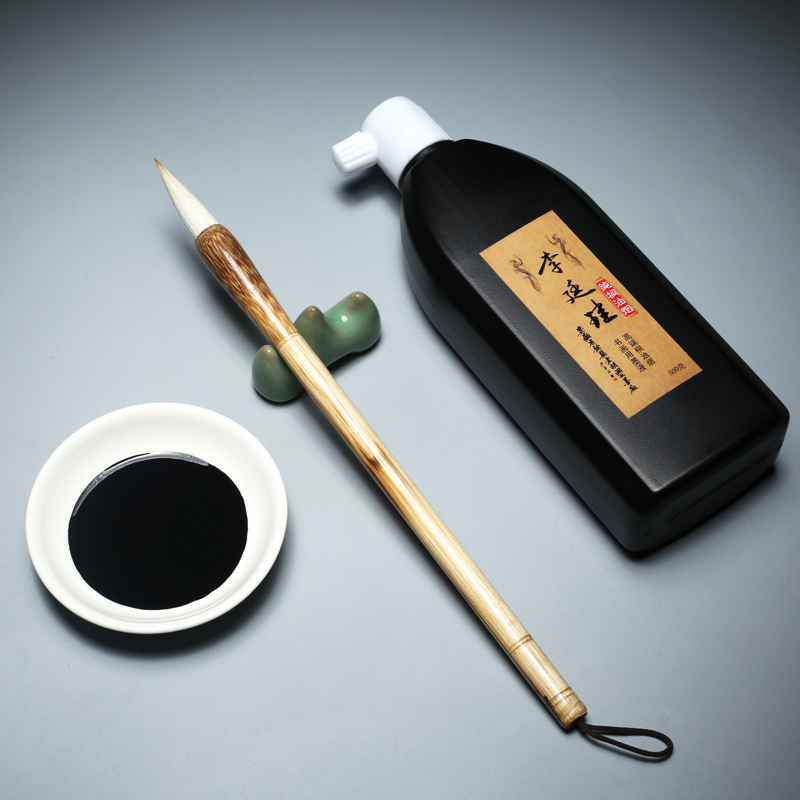 墨汁书法专c用练字毛笔墨水大瓶500g墨液宣纸文房四宝书画套装国