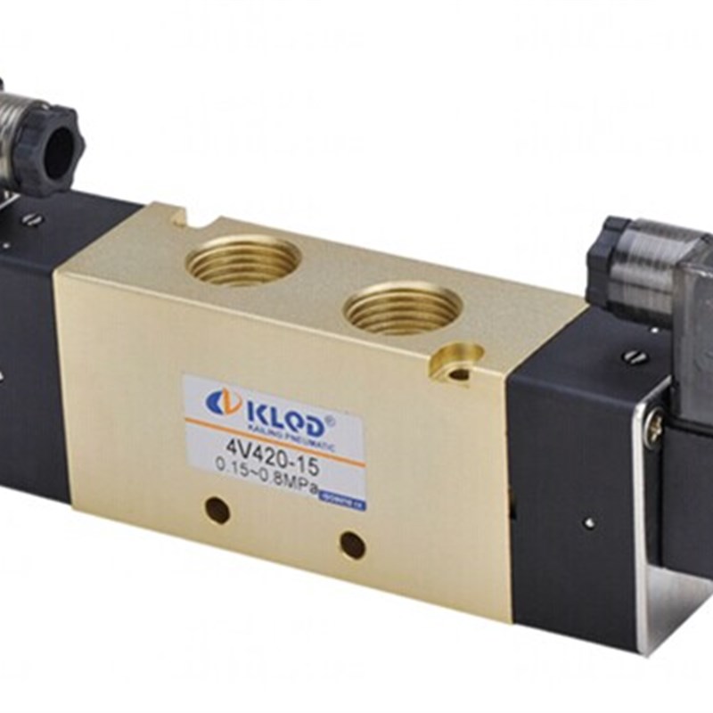 开灵双电控电c磁阀二位五通 4V120-06 4V220-06 4V320-10 4V420-1