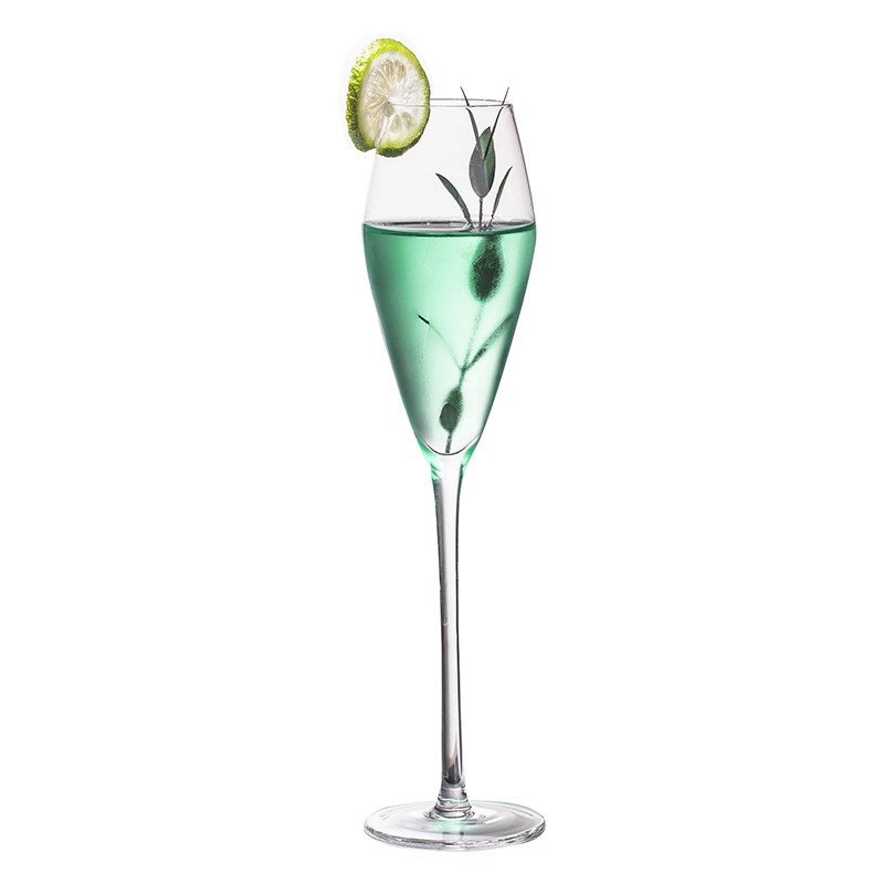 水晶玻璃香槟酒杯气泡水起泡酒杯高脚杯高颜值鸡尾酒W杯甜酒品酒