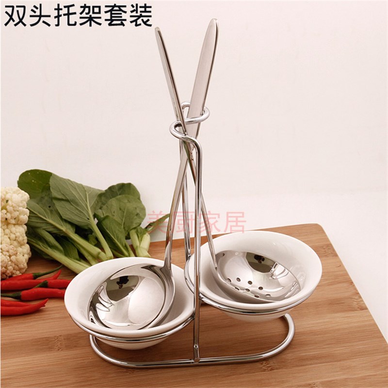 多功能不锈钢汤勺架 汤勺t座 汤勺托 筷子架 汤勺筷子两用架 包邮