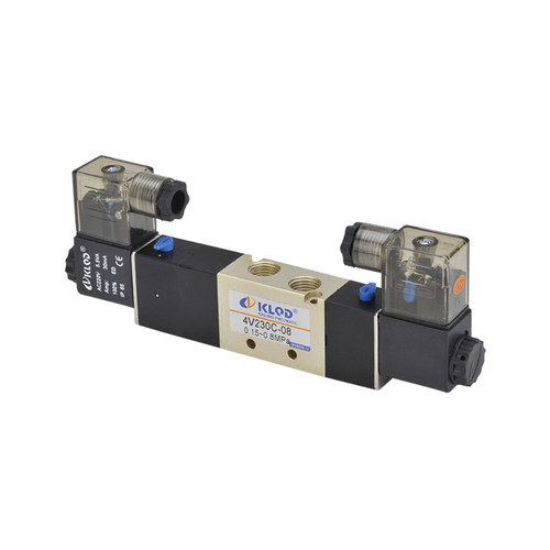 开灵三位五通双电控电磁阀4V230-08 4V230E-08中泄4V230PZ-08中压