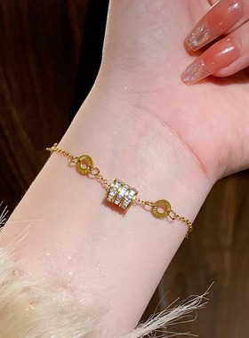 高级感小蛮腰钛钢手链轻奢小众罗马手镯子手串闺蜜手链女生手饰品