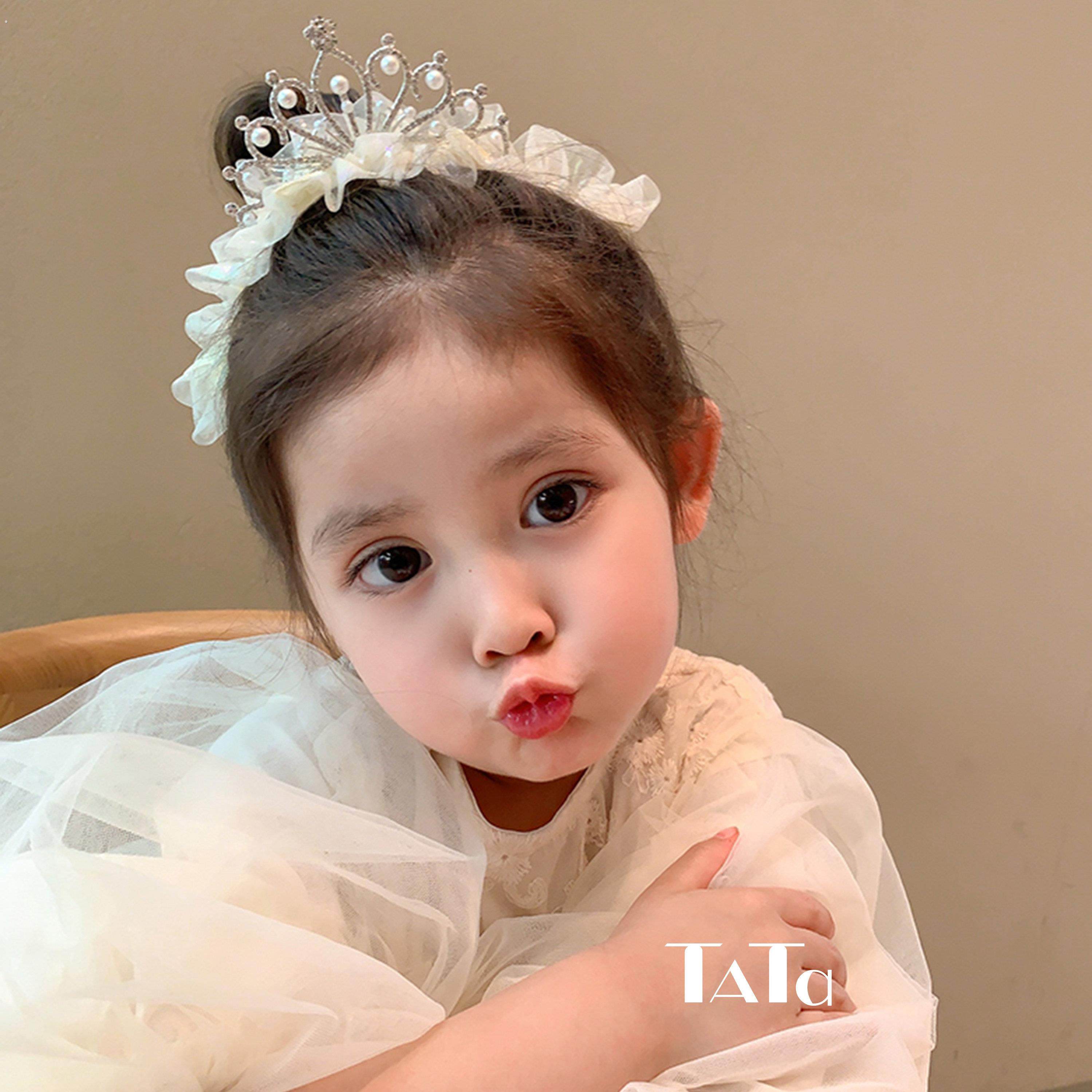 儿童超仙公主皇冠发箍甜美可爱宝宝生日皇冠纱纱头箍发卡女童发饰