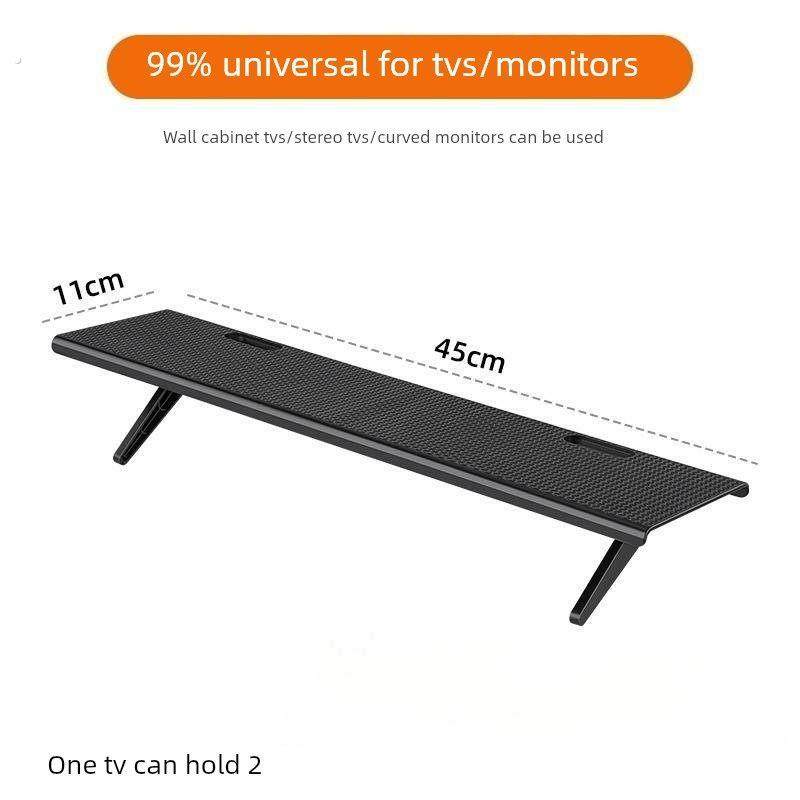 电视机机上盒置物架免打孔路由器遥控盒子置物架显示器上托 托架