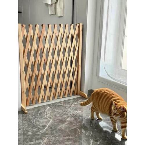 宠物围栏狗笼隔断拦狗栅栏阳台隔离门可伸缩栅栏门挡狗挡猫兔护栏