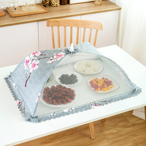 饭菜罩子盖菜罩防苍蝇可折叠餐桌罩剩菜双骨菜罩饭罩水果罩子