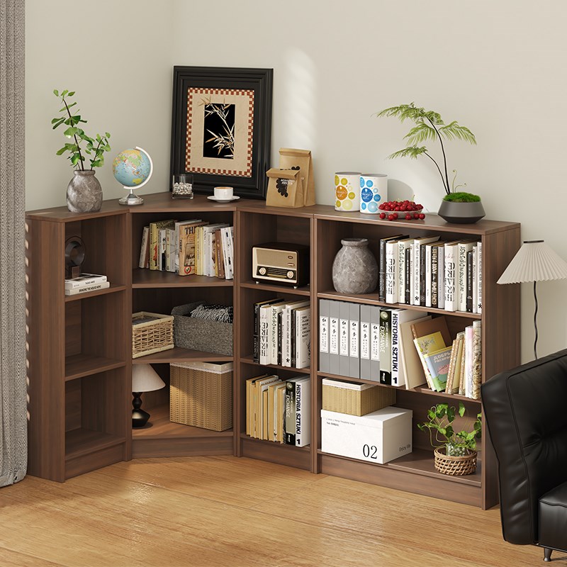 客厅儿童实木书柜墙转拐角一体置储物落地绘本书架窄收纳柜billy