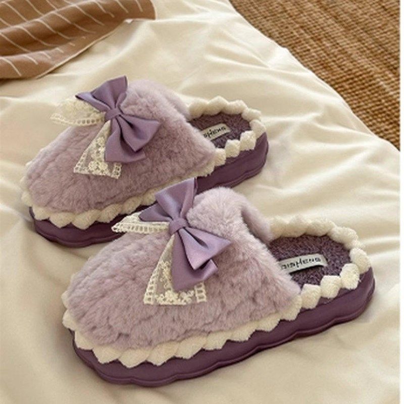 棉拖鞋孕妇冬季甜美蝴蝶结2025新款室内家居加绒保暖防滑棉拖女士,居家布艺,居家棉拖/棉鞋,淘宝优惠券,粉丝福利购,淘宝优惠卷