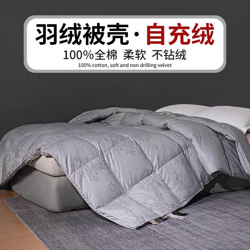 全棉双层羽绒被壳自充绒被套半成品旧羽绒服翻新填充专用防绒内胆