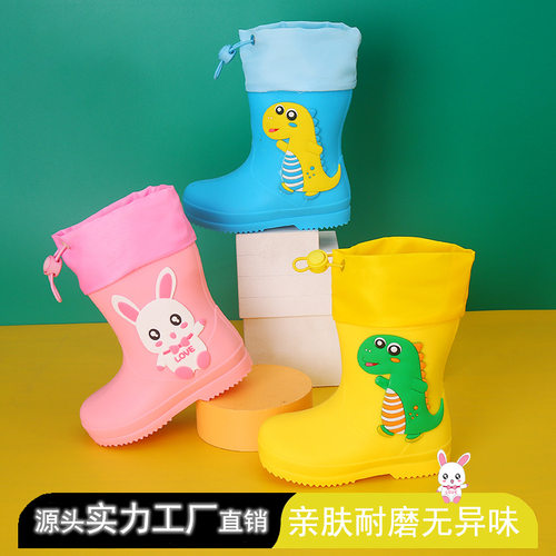 儿童雨鞋男童宝宝防滑雨靴女童学生小童幼儿水鞋防水小孩女款胶鞋