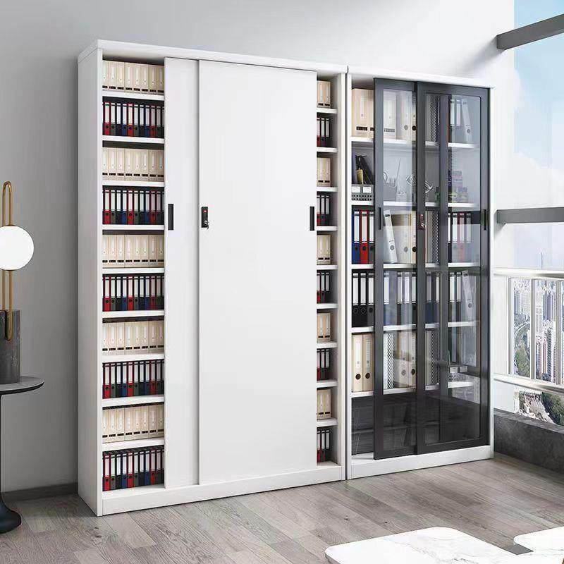 钢制移门书柜办公室财务凭证档案资料柜家用推拉玻璃门铁艺展示柜,商业/办公家具,办公储物柜,淘宝优惠券,粉丝福利购,淘宝优惠卷