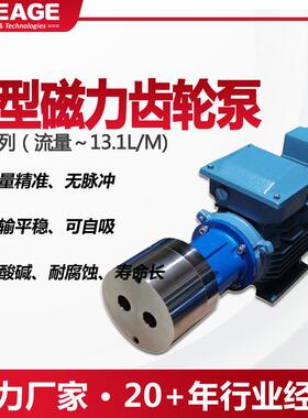 小型磁力齿轮泵耐酸碱密封无泄漏可调节SHEAGE SC401-CS计量灌装