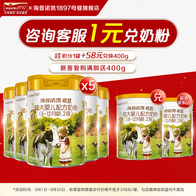 海普诺凯1897荷致2段800g*5奶粉图片