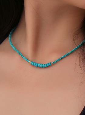 龙丰绿松轩珠宝正品18k金美松籽料项链女款简约百搭款高级感满满