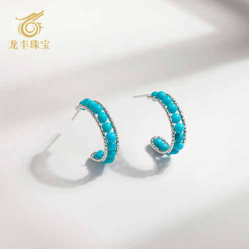 慧姐甄选S925银美松小米珠耳钉