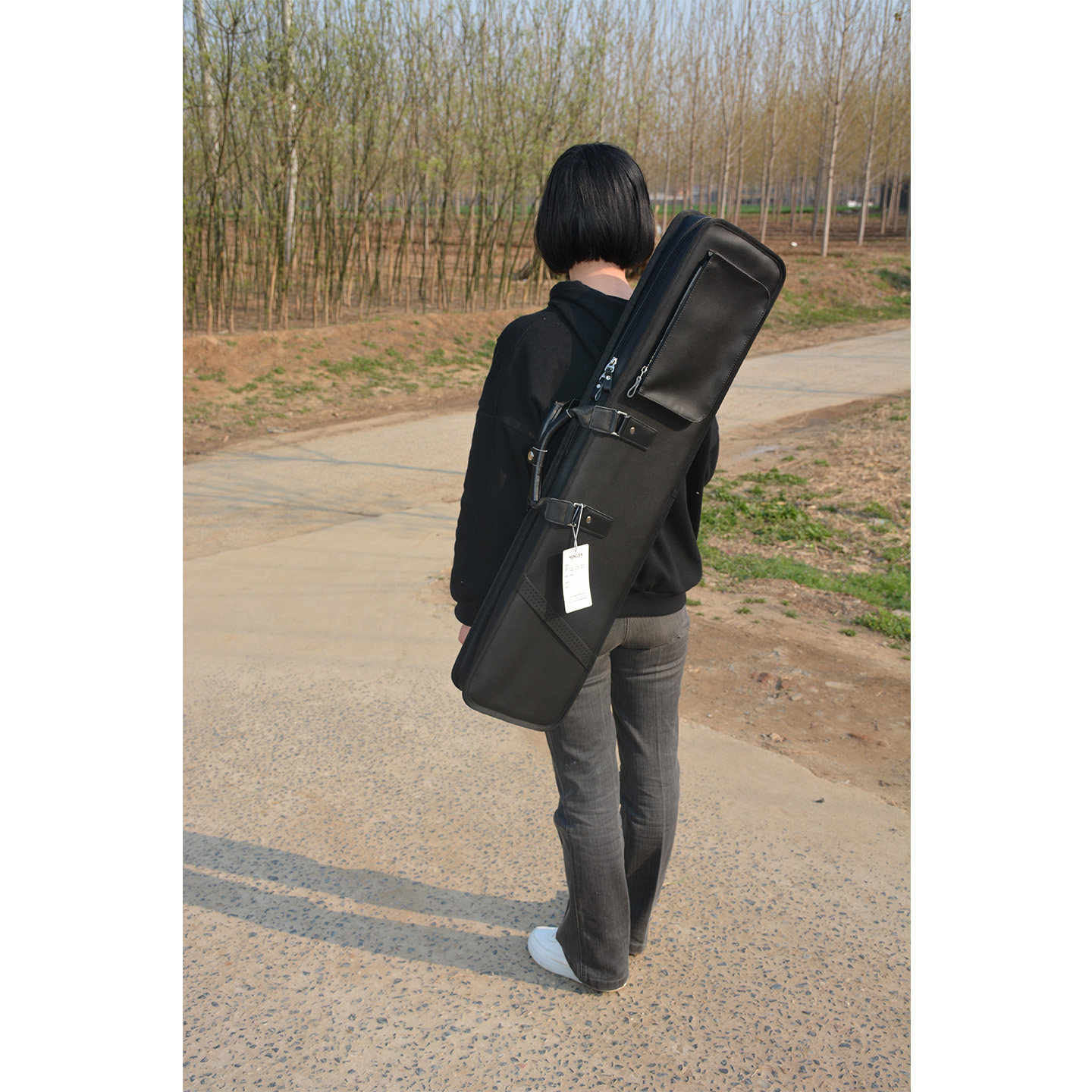 明佳竹笛包笛子包专业笛子背包笛萧包皮革洞箫包笛子收纳包套袋