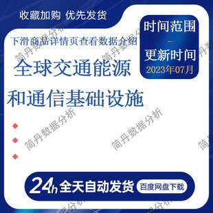 全球交通、能源和通信基础设施数据资源