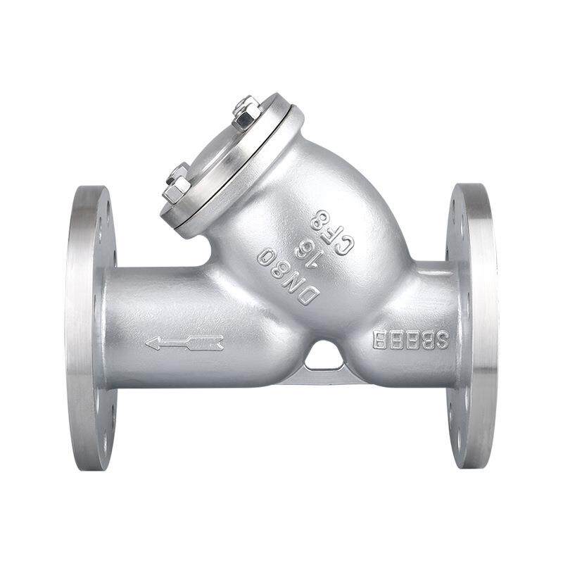 GL41W-16P中型蒸汽工业管道排污滤水器304不锈钢Y型法兰过滤器