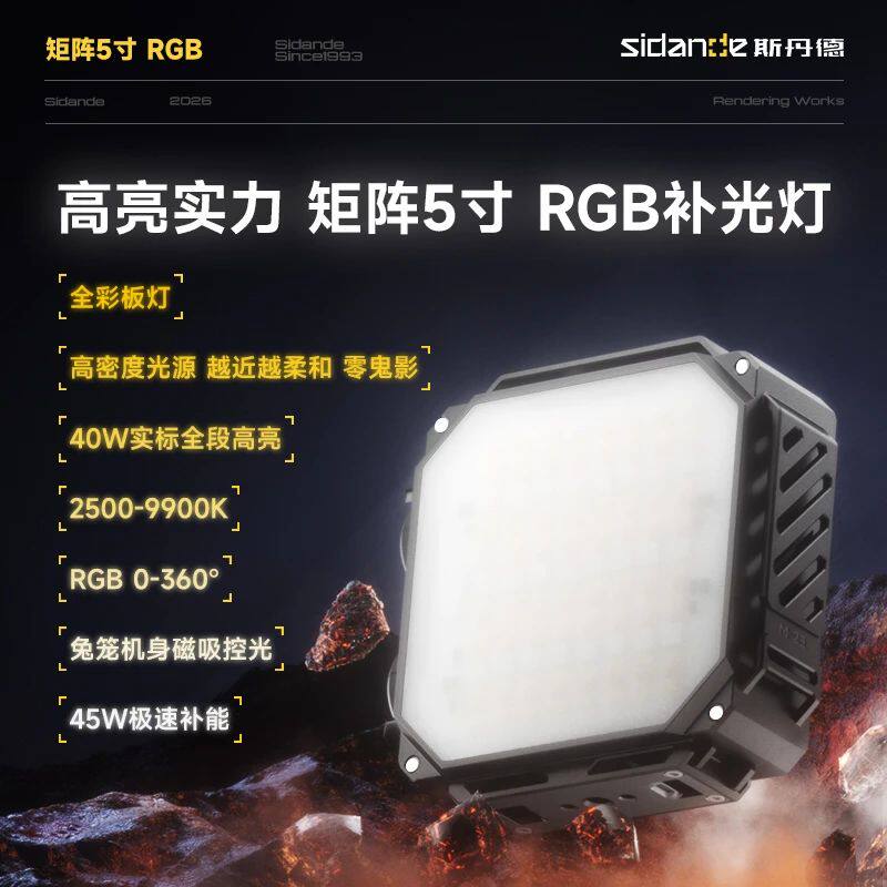 斯丹德矩阵5寸40w高亮度巴掌灯图片