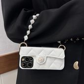 适用于iPhone15promax手机壳苹果14卡包13小香风12手提11镜头XR防摔xs创意8钱包6皮质7plus女款 6s潮x高级感