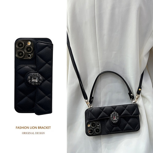 适用华为荣耀play8T手机壳PLAY6c小香风5T翻盖插卡4t手提包5活力版斜跨5G防摔4pro挂脖3E菱格6Tpro全包4女3s