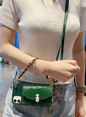 适用于opporeno11pro手机壳o10Pro零钱包9Pro鳄鱼纹7SE皮质6i/5z/4斜跨8se绳3/2ace女se+可背o6Pro手机套