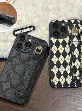 【2000+型号】适用于苹果16promax手机壳iphone15腕带14plus支架13折叠式12可伸缩11懒人xs零钱包XR保护套