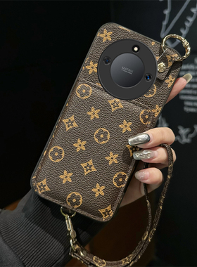 适用荣耀X60GT手机壳X60手绳X60i简约X50GT零钱包X50GT直屏版左右翻皮套X50iX40新款X30Max防摔X40i全包X30i