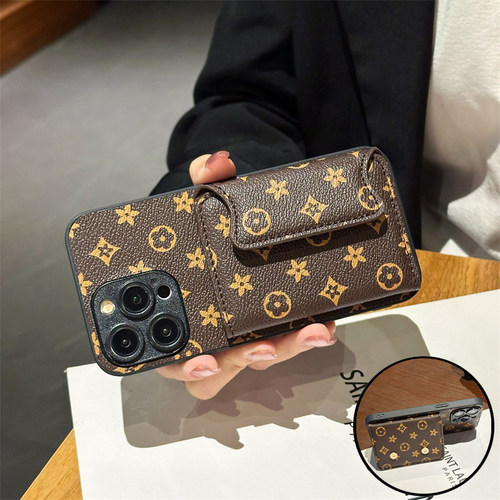 适用于三星A15手机壳A05插卡套A14支架A12商务GalaxyA13带卡包A04s放卡A03S小众A02S皮质A01可装卡创意时尚