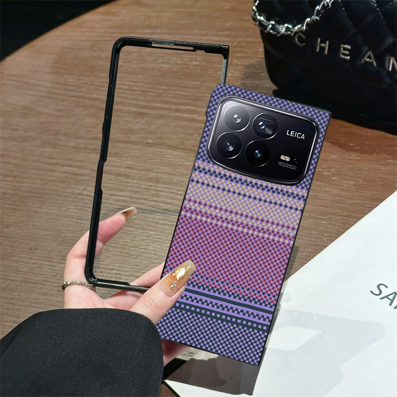 坎宁安适用于小米mix Fold4手机壳Fold2碳纤维手感mixFold3凯夫拉纹fold商务男女fold3简约fold4皮质保护套