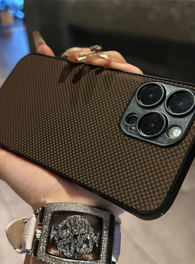 坎宁安适用于红米Turbo4手机壳13/12凯夫拉note14pro+碳纤维格纹11E商务10se男女9/8pro肤感7小众13C保护套