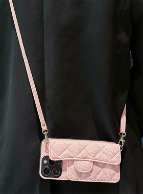 适用于oppo Reno12手机壳11/10pro菱格9se零钱包6i/5z手提绳4插卡套2ace挂绳3se+小众12PRO手机套10倍