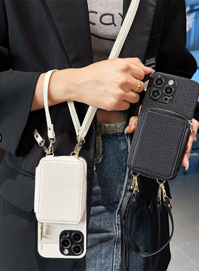 坎宁安适用于三星S25Ultra手机壳S24零钱包S23+手提S21FE斜挎绳A55口红红a34钥匙包A60s小众a25简约a35保护套