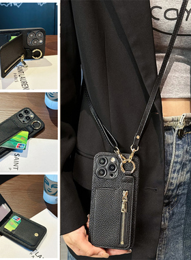 坎宁安适用于oppo FindX8pro手机壳Findx7pr拉链包x5零钱包findx6手指环扣k11插卡套红x3防摔K10x小众k12简约