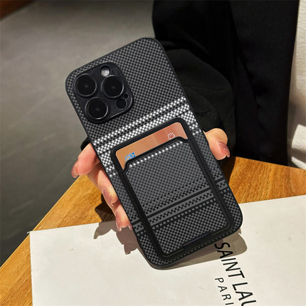 坎宁安适用于红米Turbo4手机壳14/13插卡套note15pro凯夫拉纹11E商务12se碳纤维纹9/8pro秋冬7小众13C简约10x