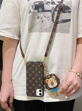 适用一加11pro手机壳1+12狮子头7tpro背带8tpro欧美风10pro斜跨绳9rt复古风nordce3防摔ace2pro新款ace竞速版