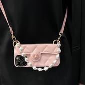 适用华为nova14手机壳11Ultra带卡包13pro翻盖荔枝纹10P小香风8活力版 斜跨5G防摔6se挂脖3E菱格5ipro新款 4女