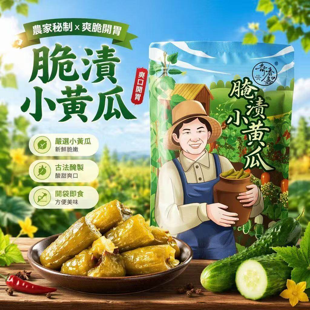 东北腌小黄瓜下饭菜腌黄瓜即食