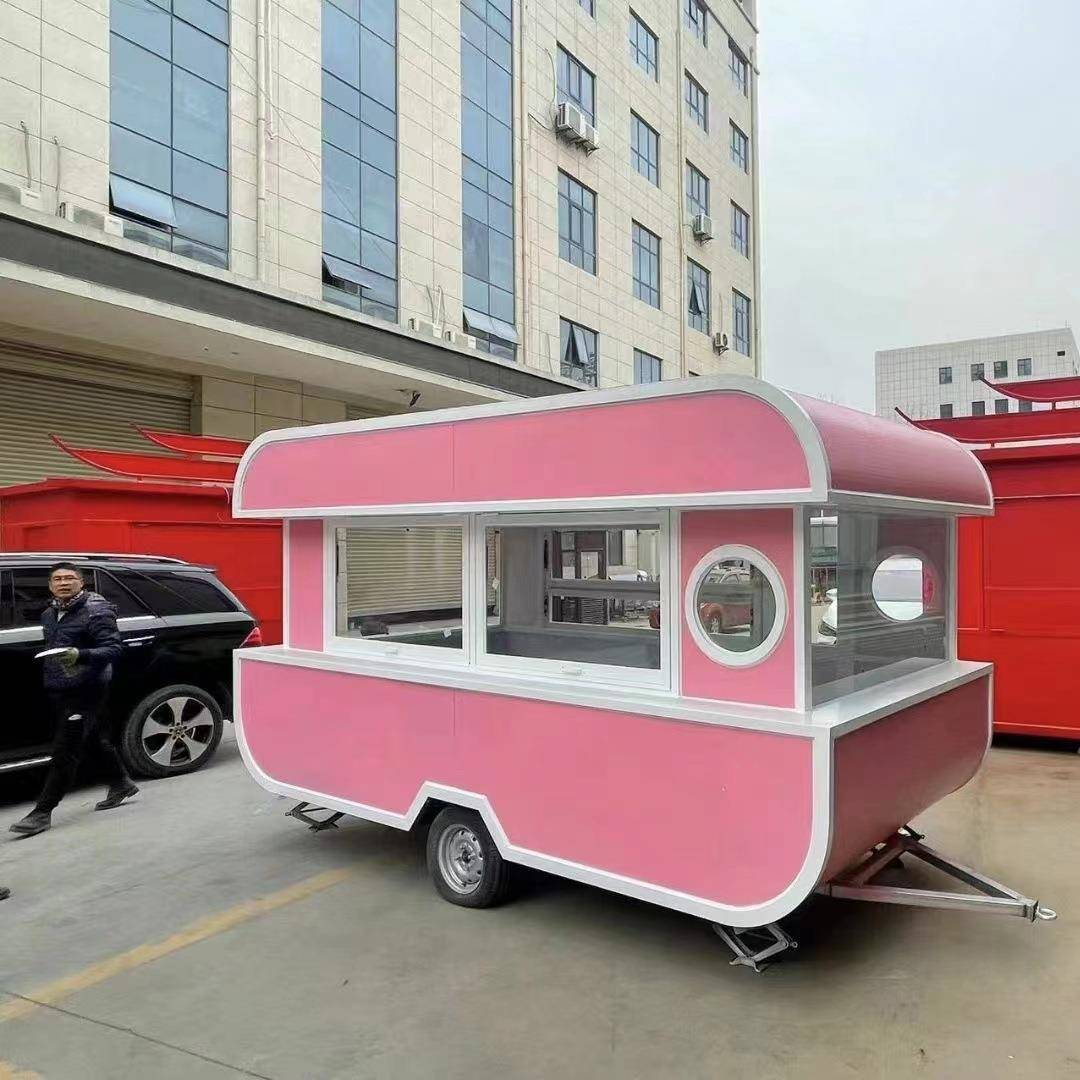 郑州四轮小吃车多功能餐车移动摆摊早餐车流动快餐车炸串车款式多