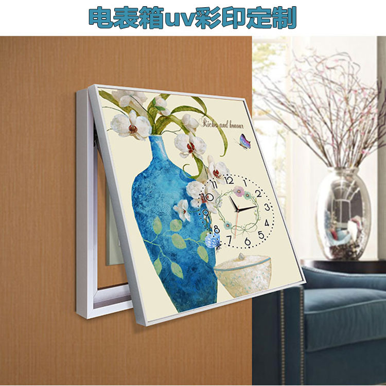 金华电表箱装饰画uv打印机推拉新中式配电箱遮挡电闸盒平板打印机